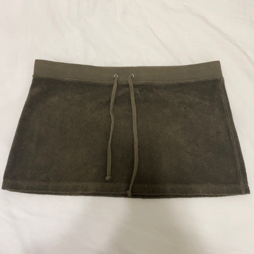 Juicy Couture Petite Olive Terrycloth Skirt